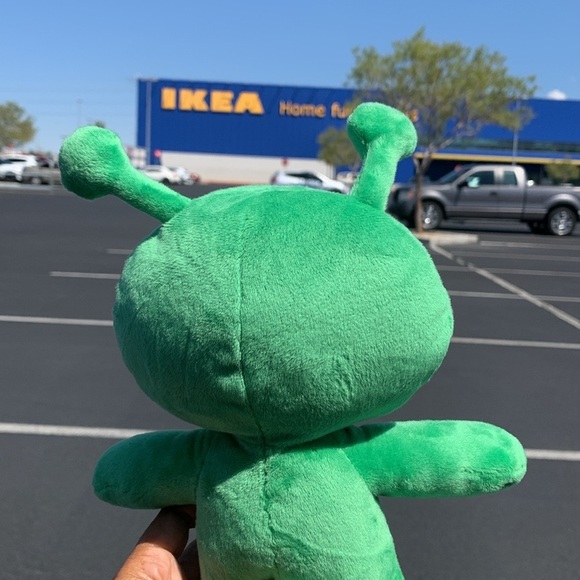 IKEA Alien Stuffed Toy w free rainbow 🌈 bag AFTONSPARV Soft toy, alien, 13 " - Picture 12 of 14